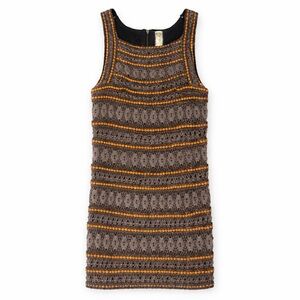 Free People New Romantics Crochet Knit Dress Leather Back Zip Boho Size L NWT